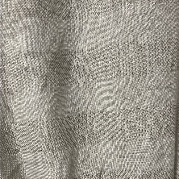 BELLAMBIA NWOT Gray Silver Linen Striped Midi Dress Made In Italy, Size L - Picture 3 of 14